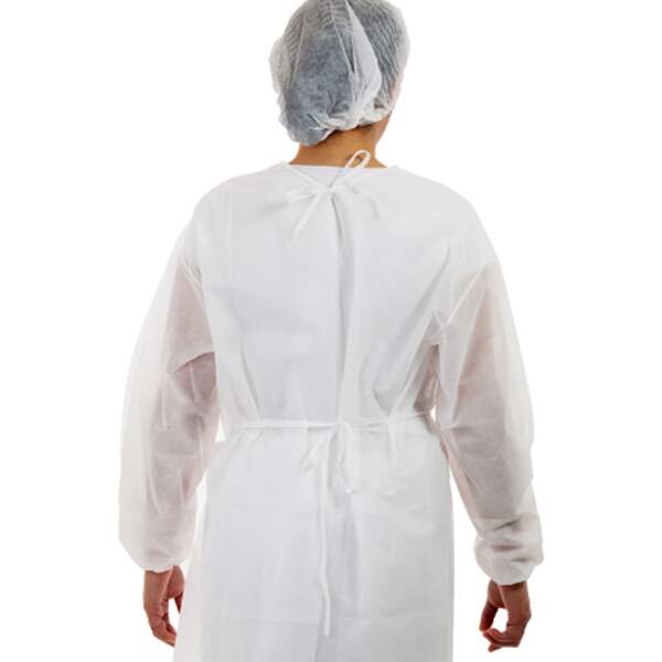 Avental Descartavel Manga Longa Branco